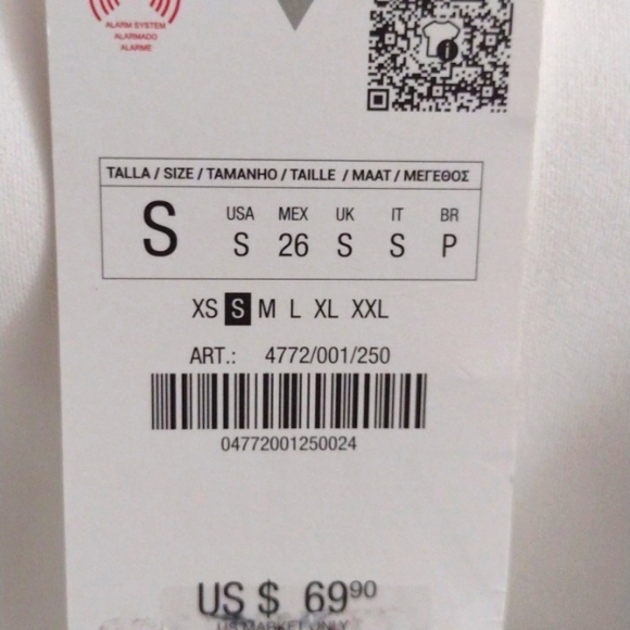 ZARA Silver Stud Rosette Organdy Spaghetti Strap Evening Cami NWT - Picture 6 of 7